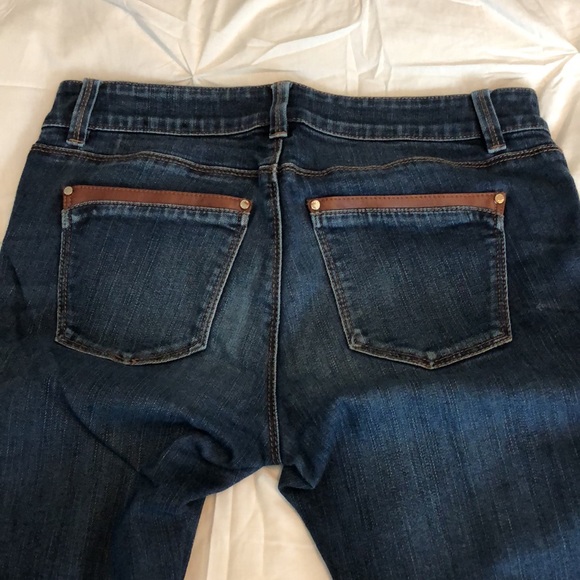 Vegan leather trimmed skinny jeans - Picture 5 of 6